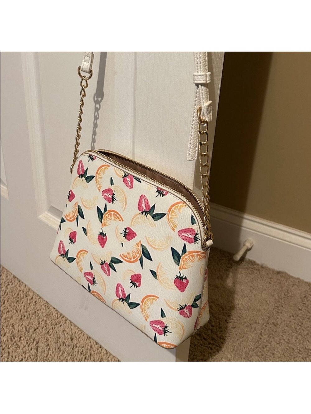 Nanette Lepore White Strawberry & Citrus Print Crossbody - Picture 6 of 6